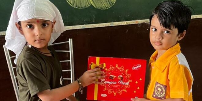गाजीपुर: लालसा इंटरनेशनल स्कूल में रक्षाबंधन की धूम, राखी मेकिंग प्रतियोगिता में बच्चों ने दिखाई रचनात्मकता