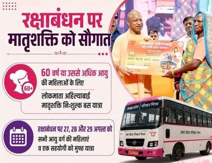 रक्षाबंधन पर महिलाओं को मुफ्त बस यात्रा की सौगात, नंदगंज क्षेत्र की महिलाओं ने जताया आभार