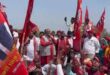 प्रयागराज: धरने पर बैठे कैबिनेट मंत्री संजय निषाद, मस्जिद हटाने की मांग  