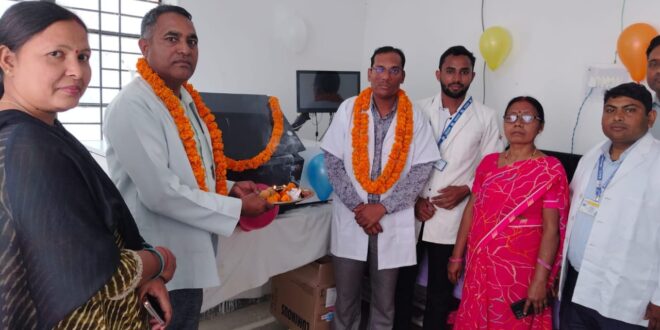 गाजीपुर: सामुदायिक स्वास्थ्य केंद्र देवकली में SELECTRA तथा  TRUNAAT मशीन का हुआ शुभांरभ