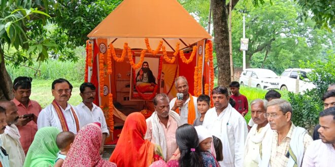गाजीपुर: देवकली में निकाली गई संत शिरोमणि गुरु रविदास की शोभा कलश यात्रा