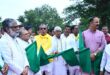 कैबिनेट मंत्री ओमप्रकाश राजभर ने कामायनी एक्‍सप्रेस को दिखाई हरी झंडी, करीमुद्दीनपुर स्‍टेशन पर नियमित ठहराव शुरू