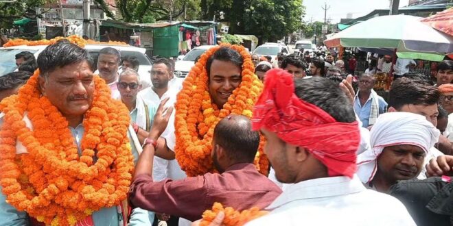 भाजपा के नवागत क्षेत्रीय मंत्री डॉ. विजय यादव का ग्रामीण अंचलो में हुआ भव्‍य स्‍वागत