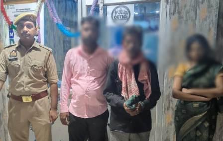 गाजीपुर: गहमर पुलिस ने भटकी हुई महिला को सकुशल परिजनों से मिलाया  
